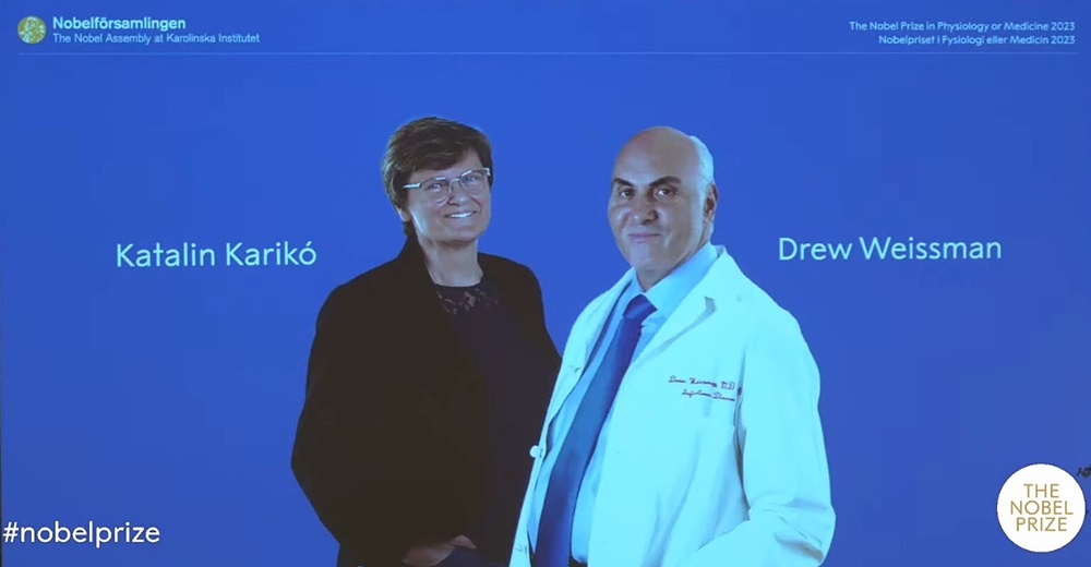 Americká biochemička maďarského původu Katalin Karikó a americký imunolog Drew Weissman získali Nobelovu cenu za fyziologii a medicínu za rok 2023.