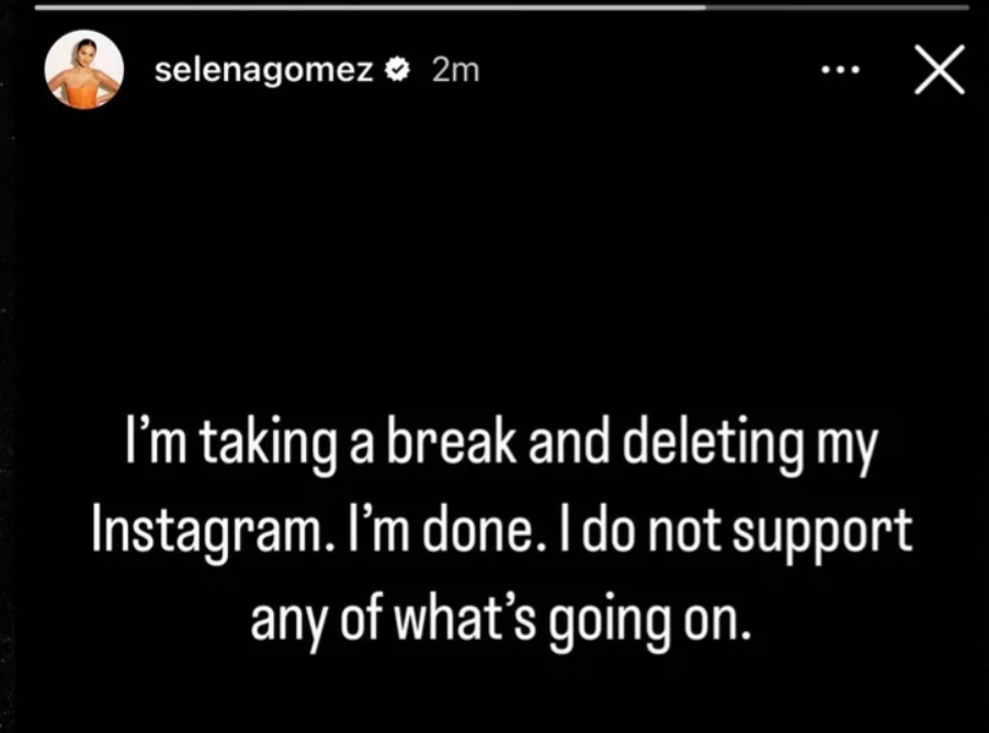 Selena Gomez si chce smazat učet na instagramu