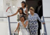 Marian Robinsonová (vpravo), s Michelle Obamovou a vnučkami.